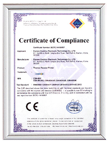 CE CERTIFICATE