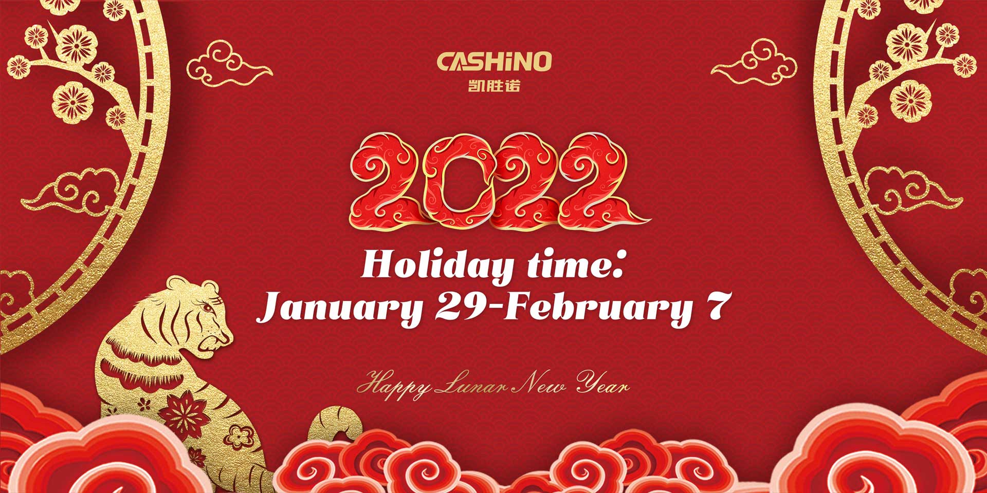 CASHINO Holiday Notice
